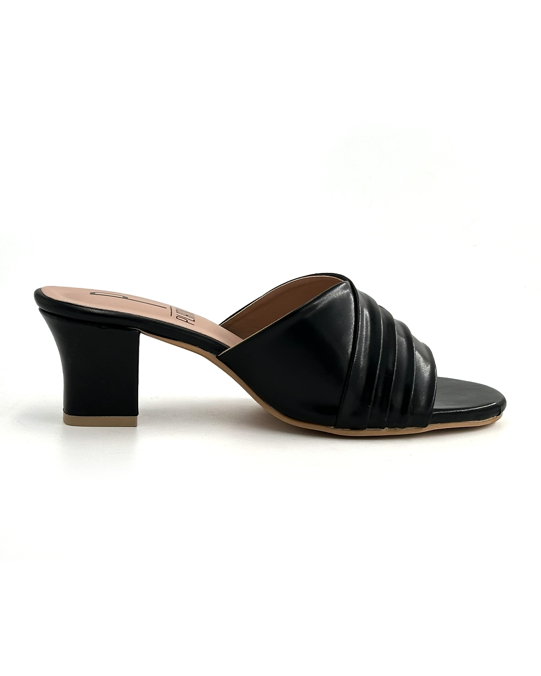 Stylish Block Heel Slide Sandals - Platinum 138