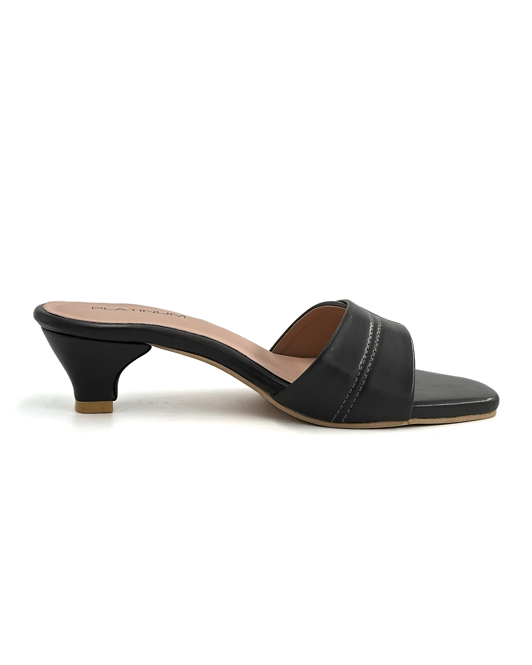 Classic Open-Toe Heeled Sandals - Platinum 114
