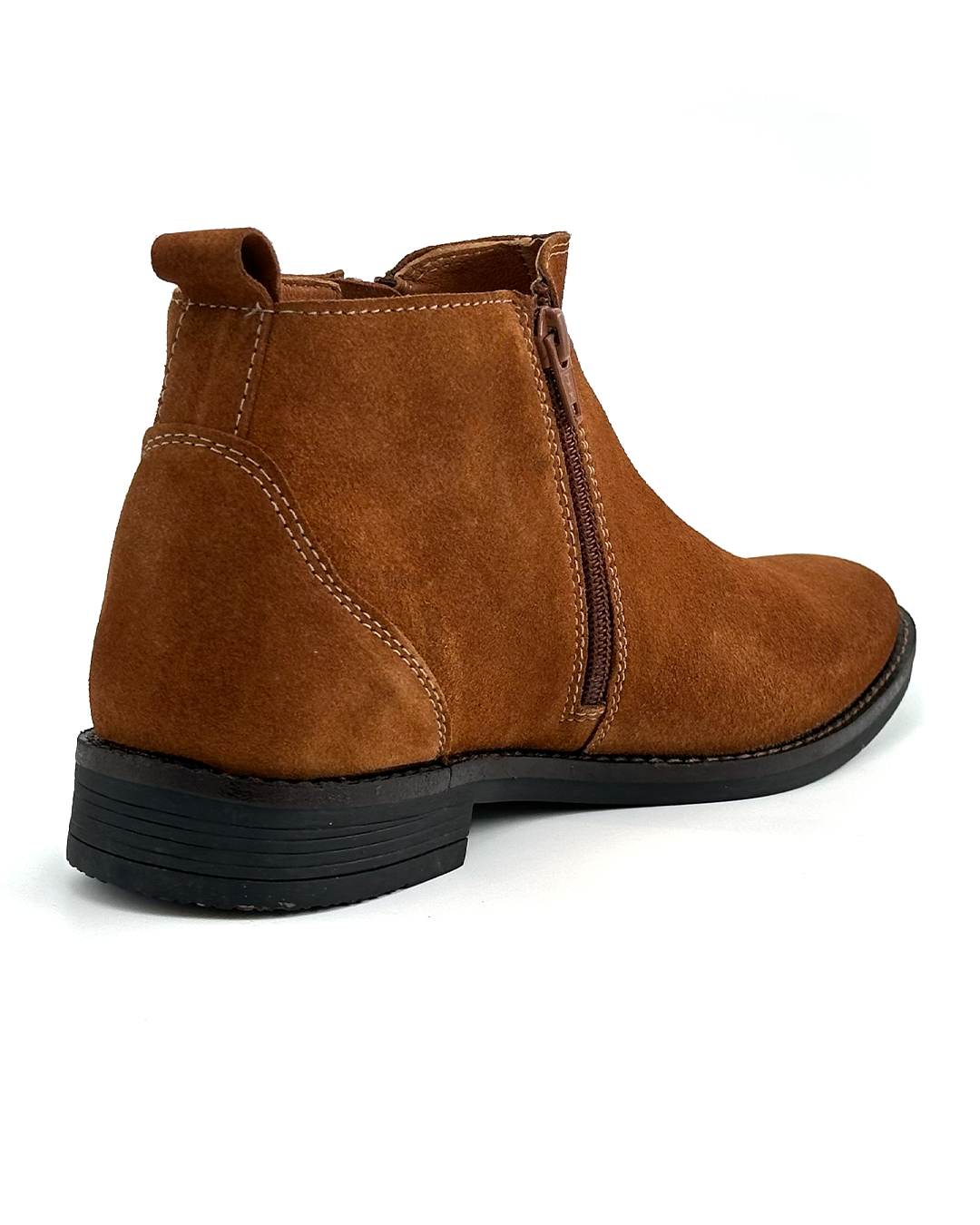 Suede Ankle Boots with Side Zipper - FLEXMAX CBS2701