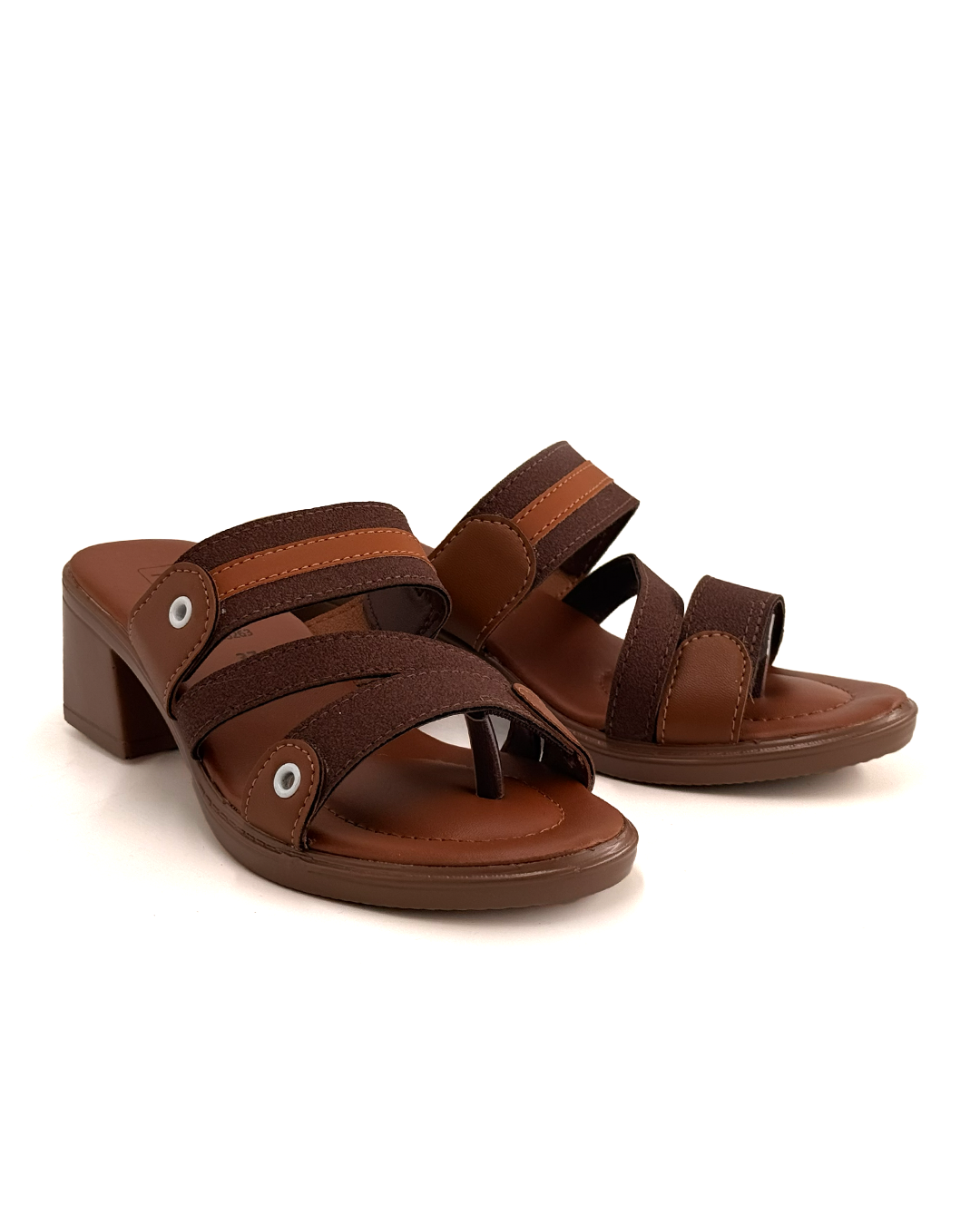 Wide Strap Block Heel Sandals - MLP CB3263