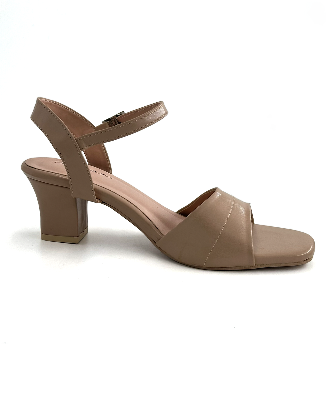 Elegant Block Heel Ankle Strap Sandal - Platinum 126