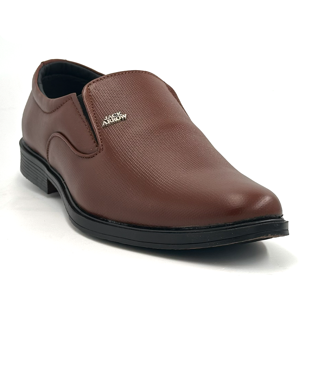 Executive Genuine Leather Embossed Slip-On with Hardware Detail - JACK ARROW 504