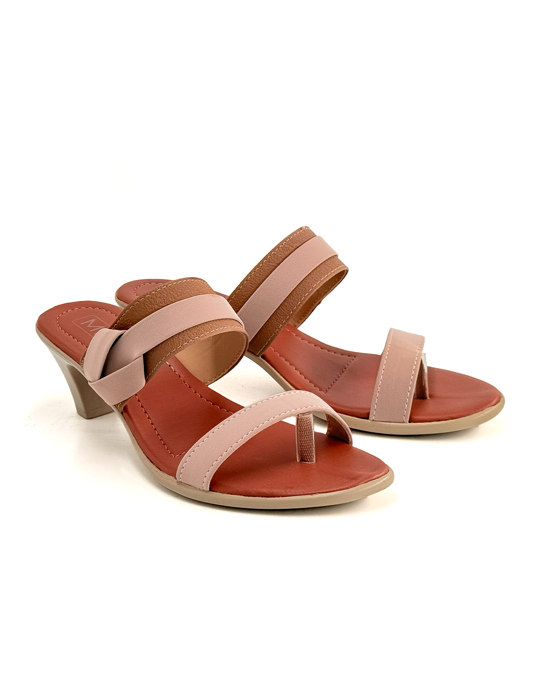 Open-Toe Wide Strap Heeled Sandals - MPL CB3240