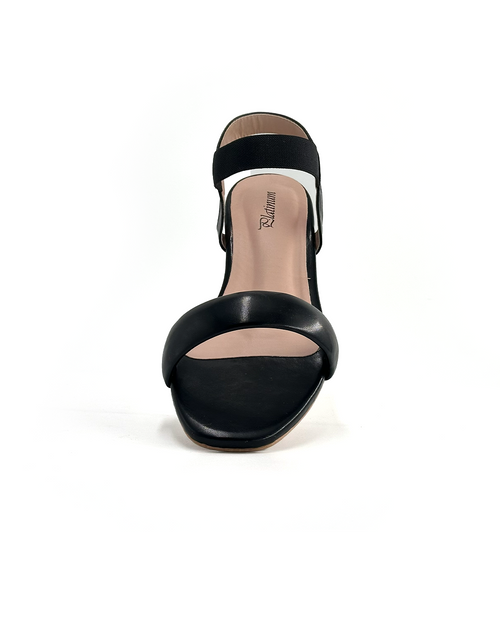 Ankle Strap Mid Heel Sandals - Platinum 106