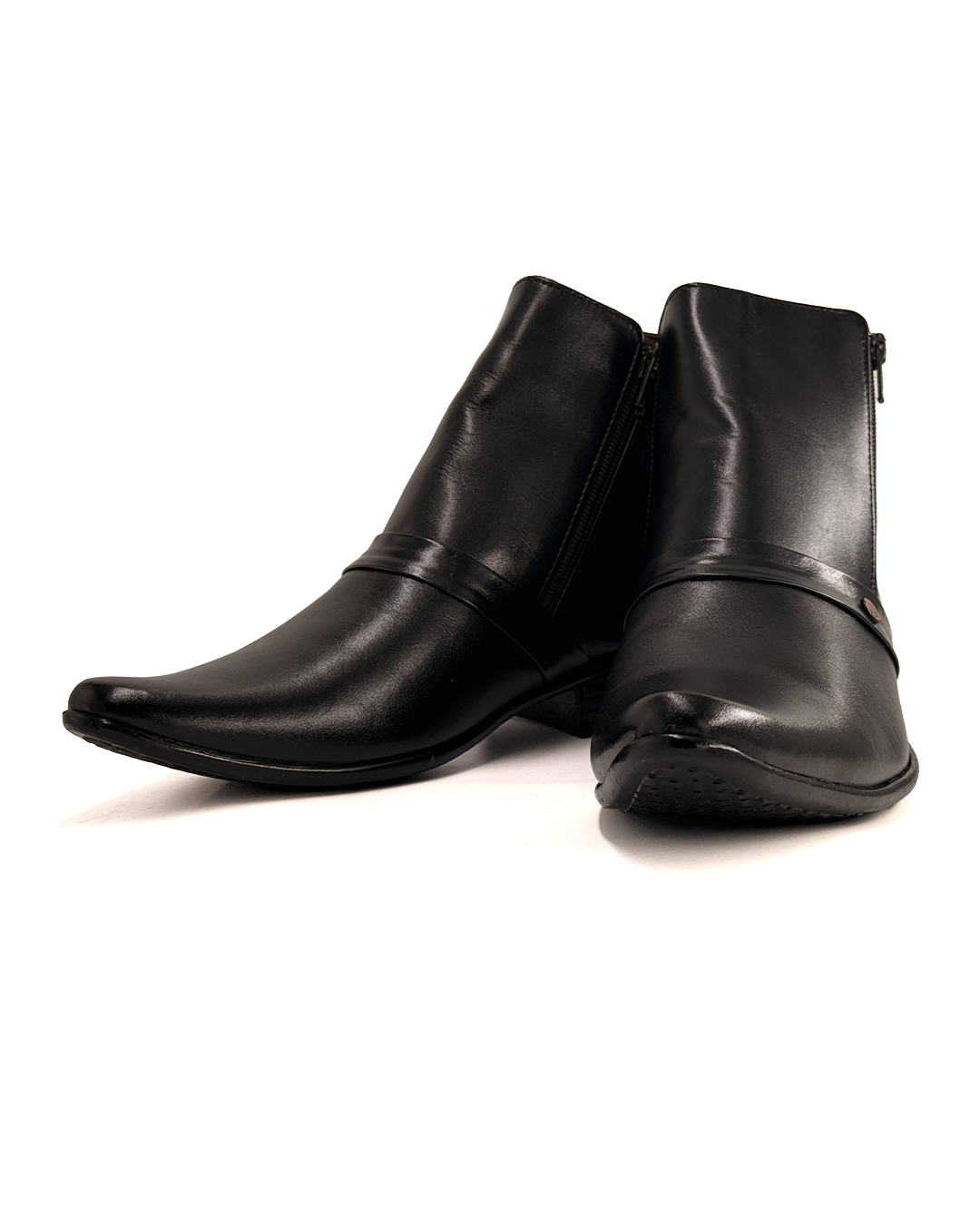 Pointed Toe Leather Ankle Boots - Apollo 2065