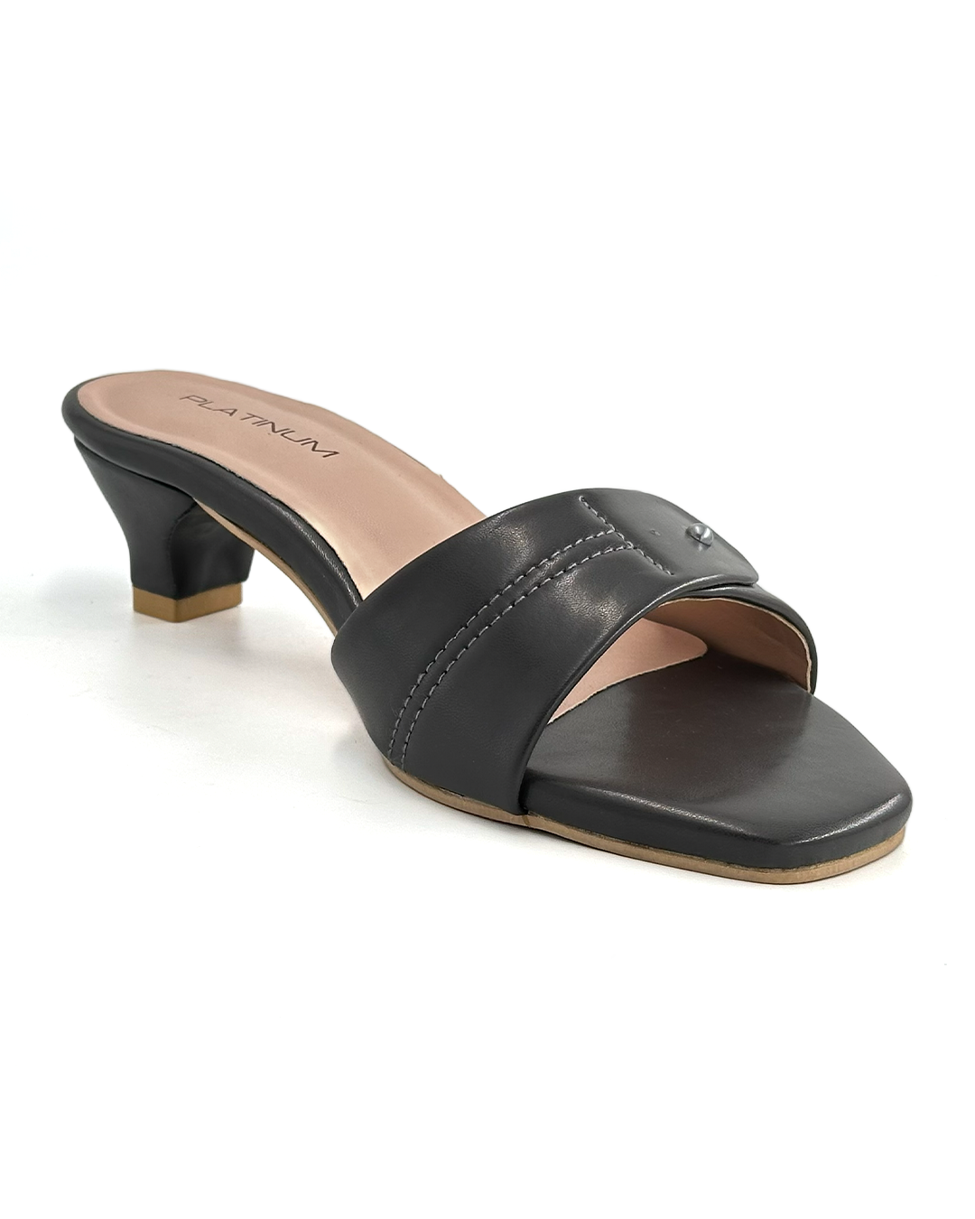 Classic Open-Toe Heeled Sandals - Platinum 114