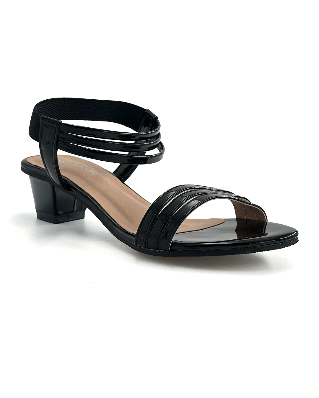 Patent-Finish Multi-Strap Block Heels - S&R H50