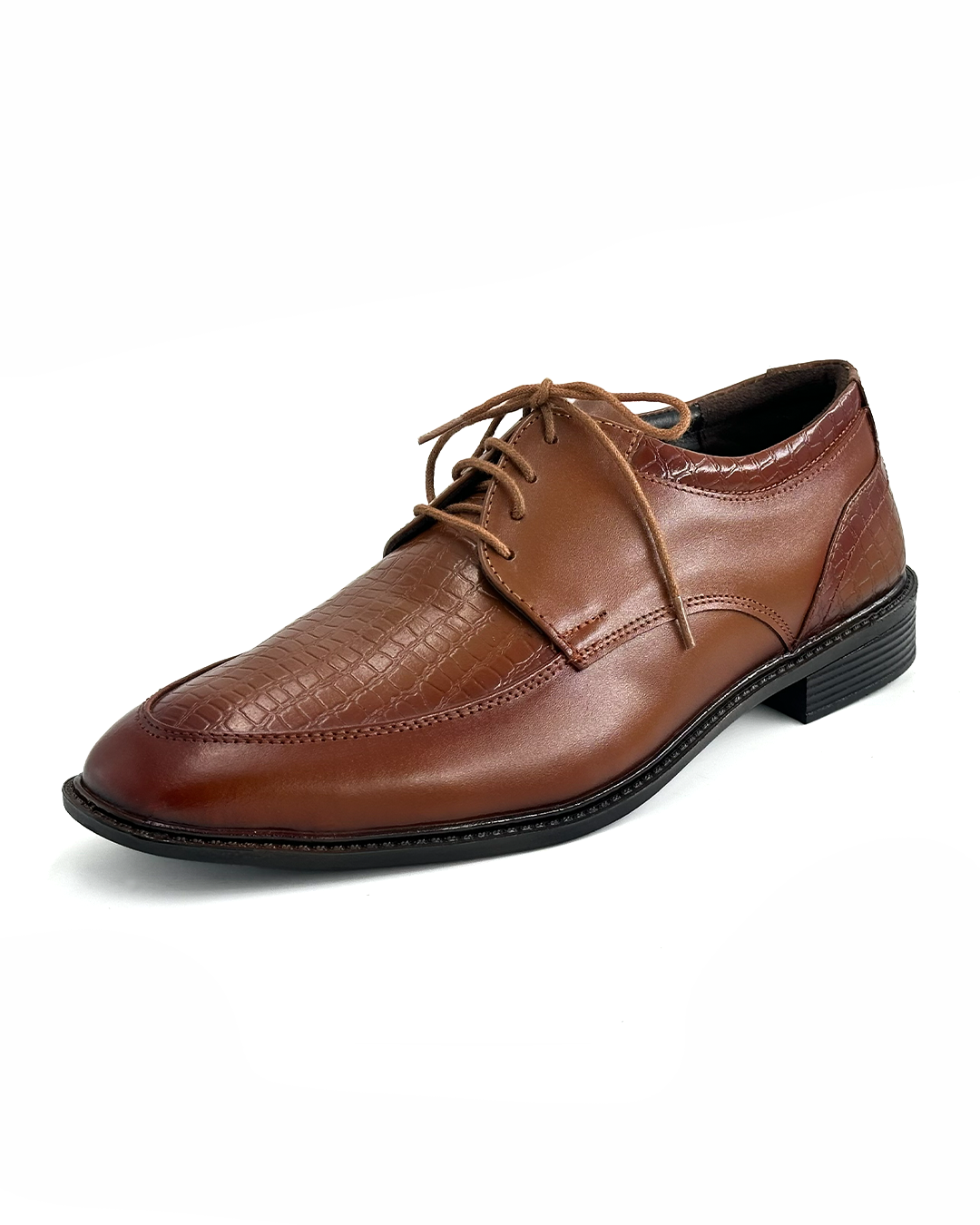Men's Textured Leather Derby Shoes - ELEFANTE GFSQR