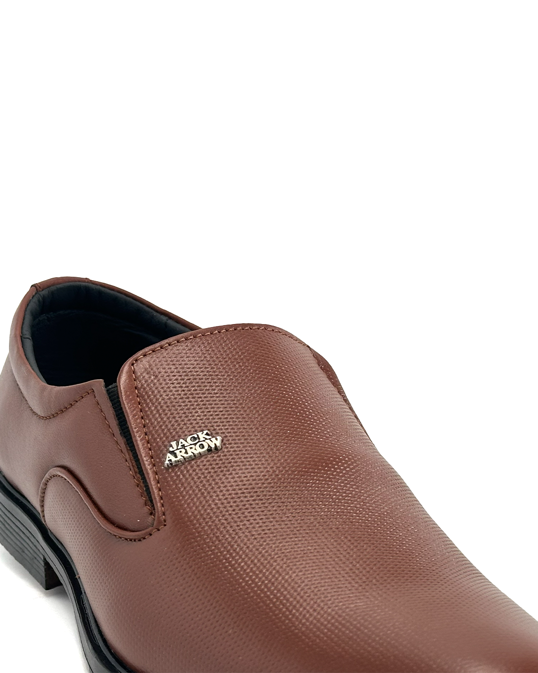 Executive Genuine Leather Embossed Slip-On with Hardware Detail - JACK ARROW 504