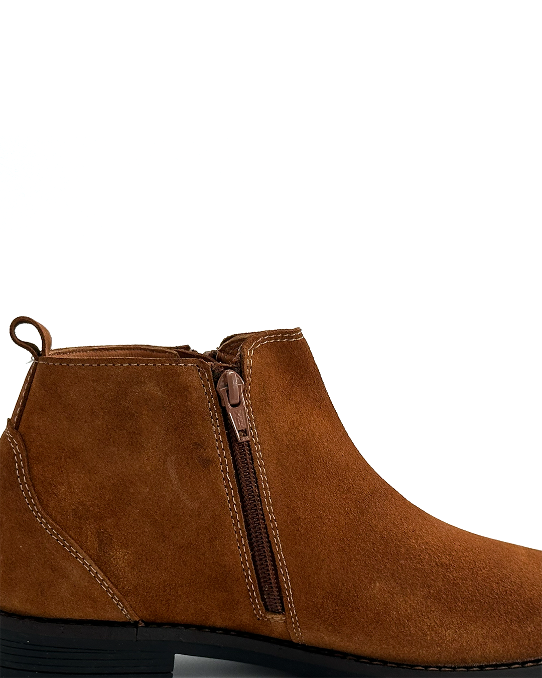 Suede Ankle Boots with Side Zipper - FLEXMAX CBS2701