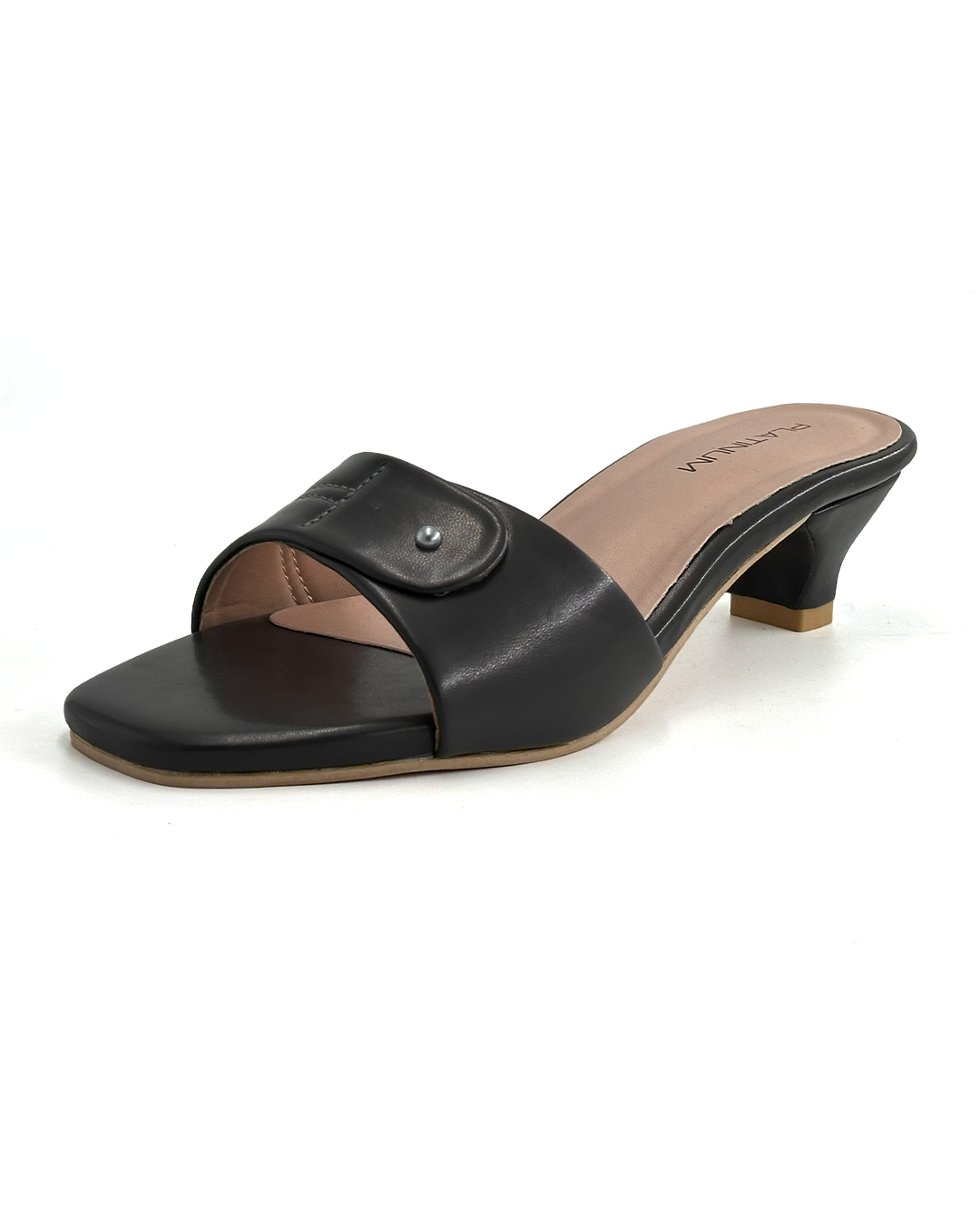 Classic Open-Toe Heeled Sandals - Platinum 114