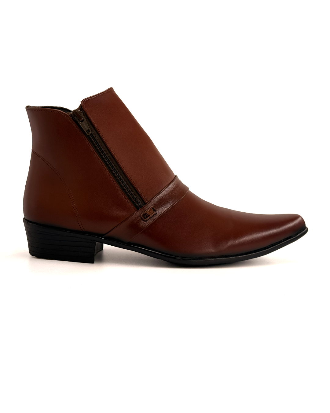 Pointed Toe Leather Ankle Boots - Apollo 2065