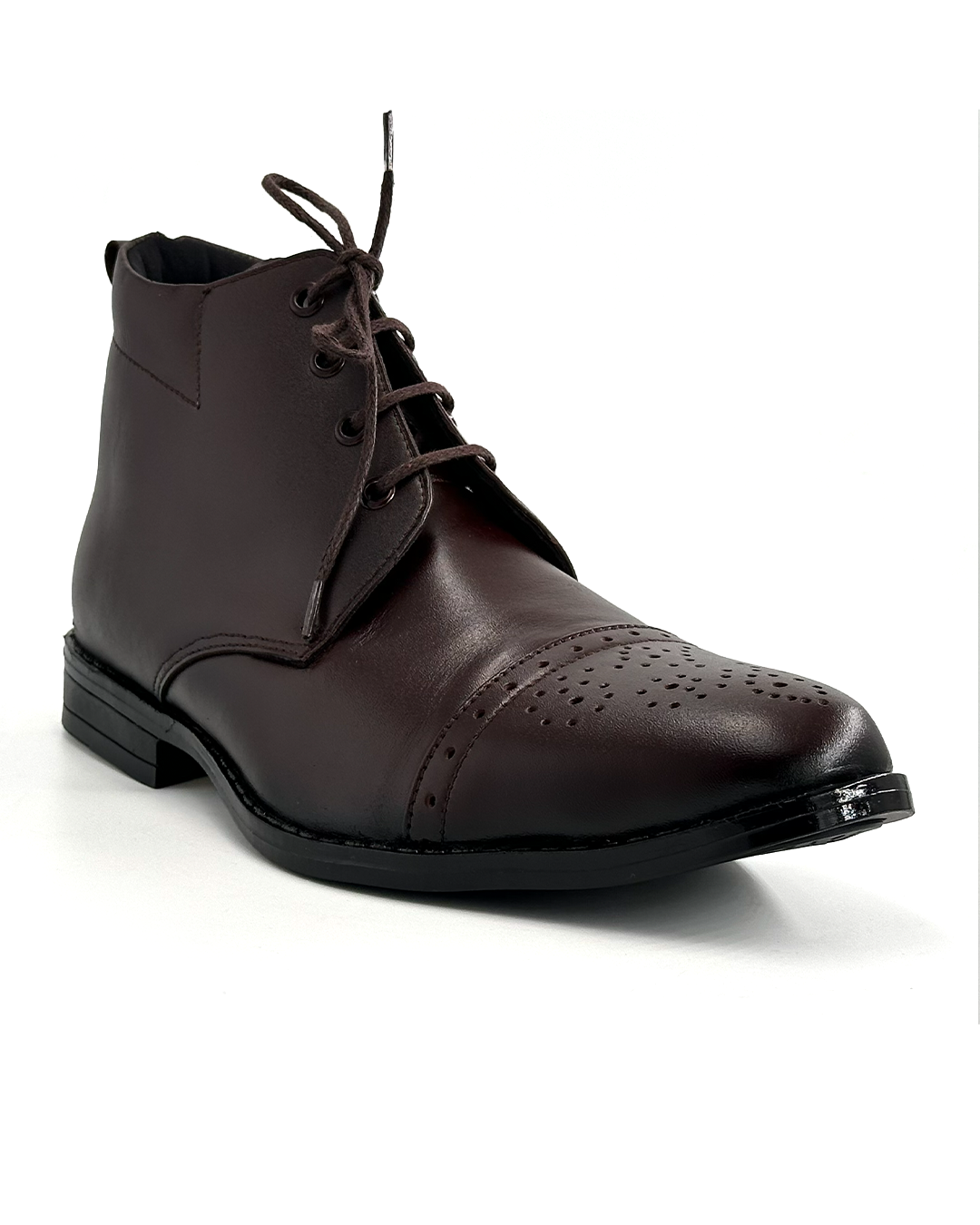 Stylish Brogue Ankle Boots - APOLLO 3037