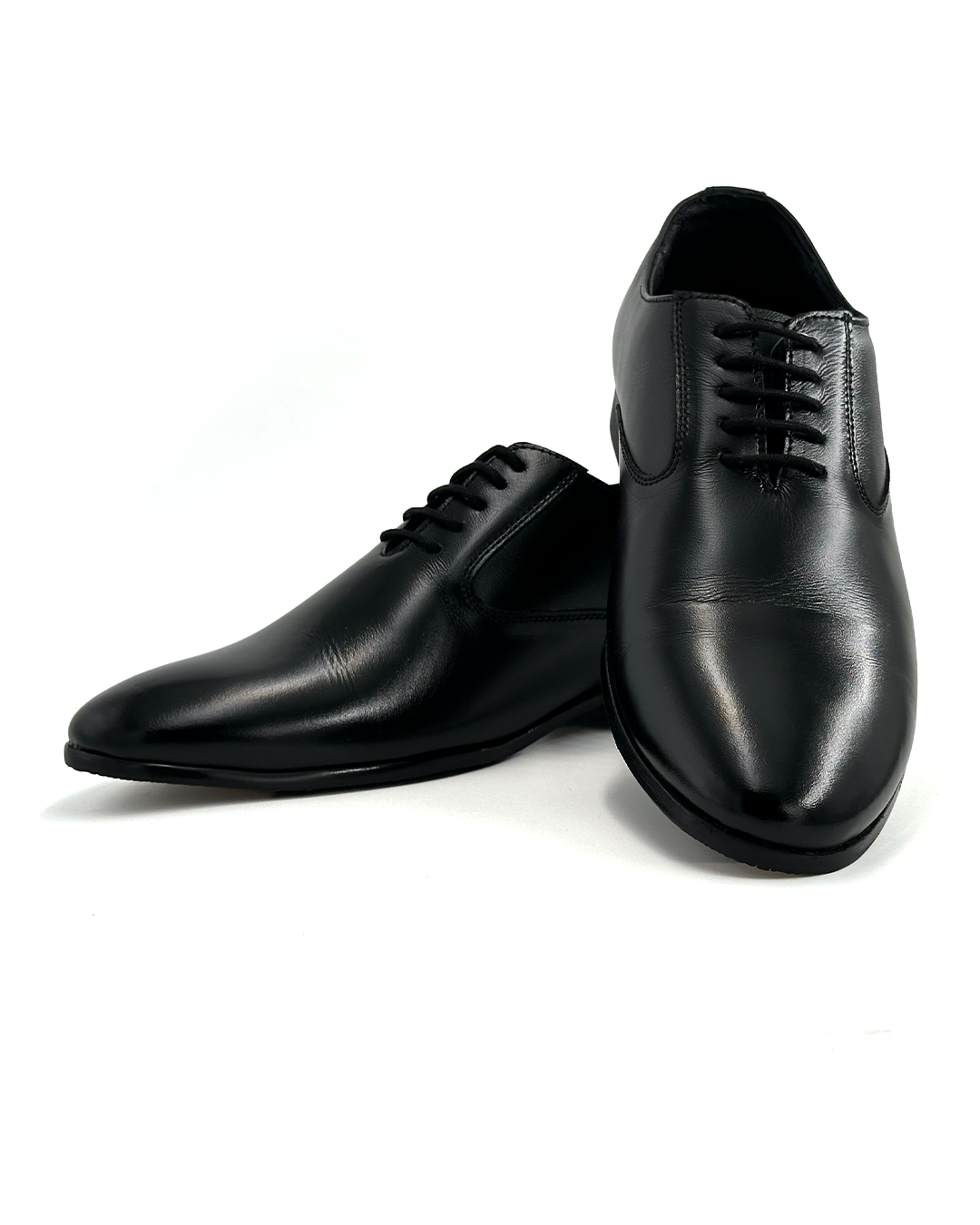 Classic Black Leather Dress Shoes - FLEXMAX F2005