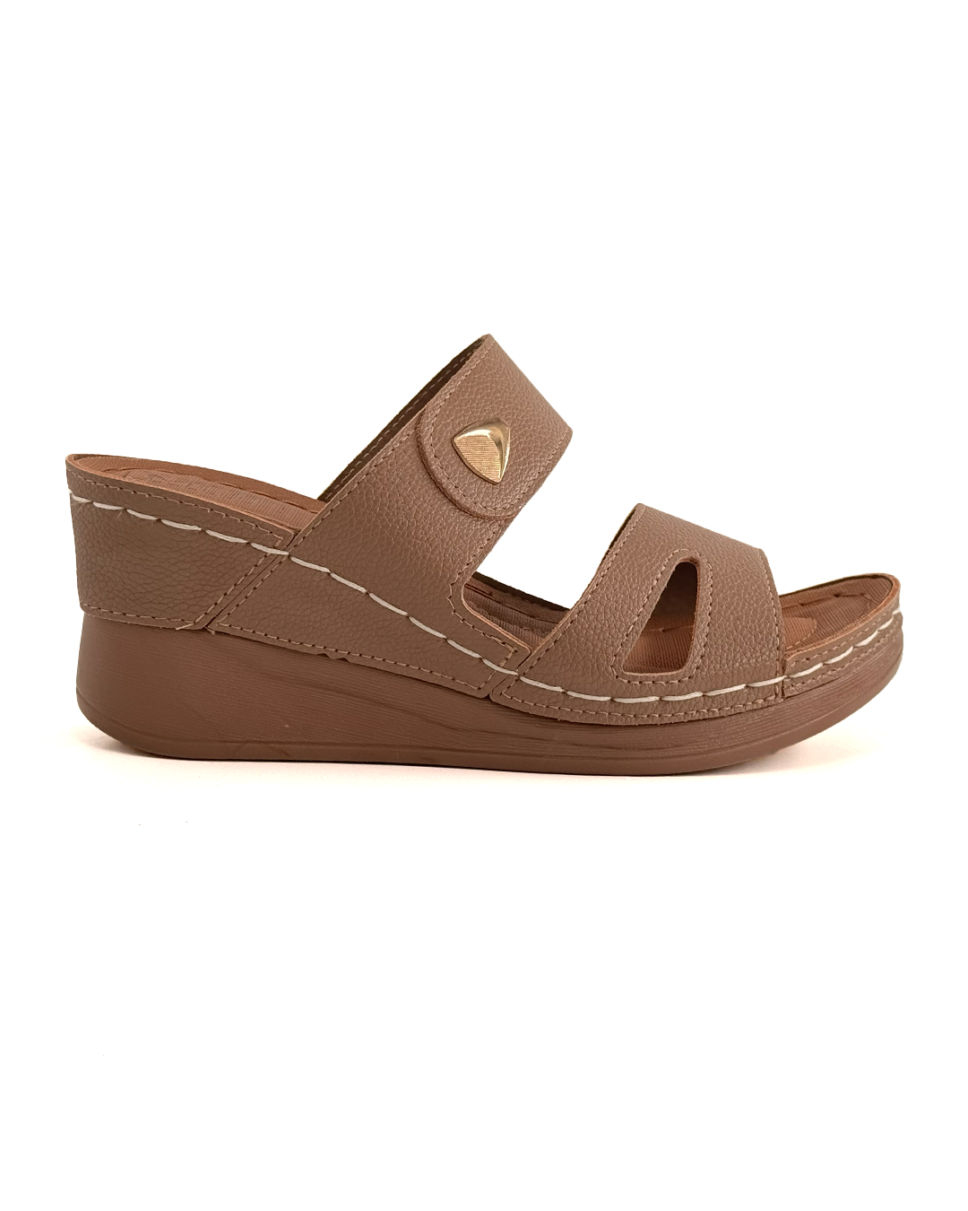 Dual Strap Slip-On Wedge Sandals - MLP CB3267