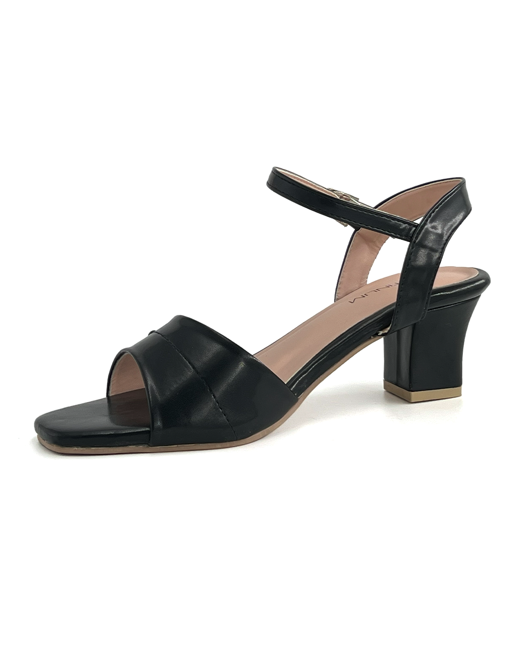 Elegant Block Heel Ankle Strap Sandal - Platinum 126