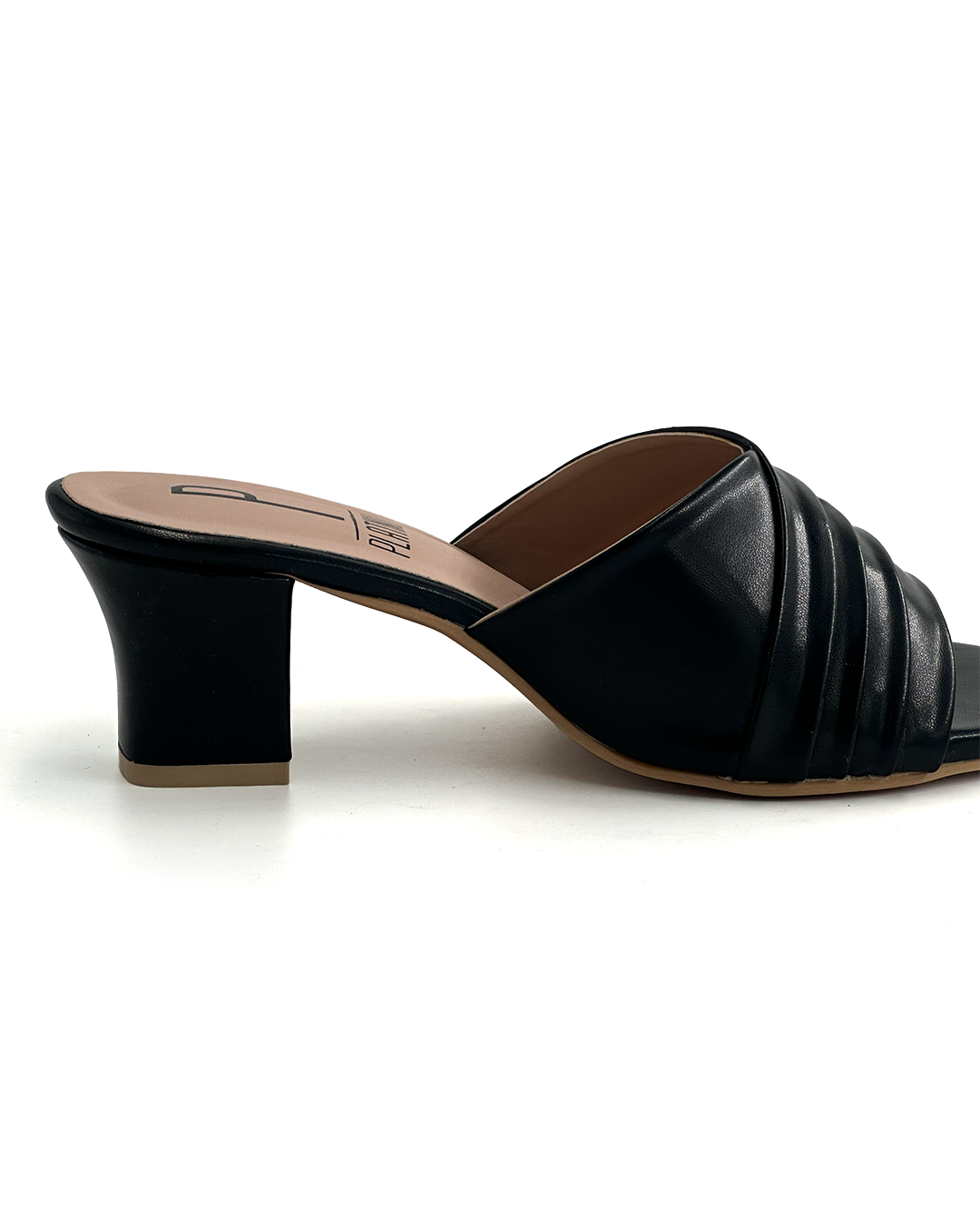 Stylish Block Heel Slide Sandals - Platinum 138