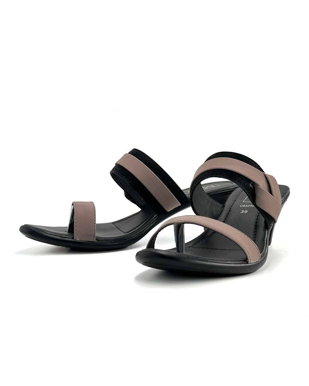 Open-Toe Wide Strap Heeled Sandals - MPL CB3240