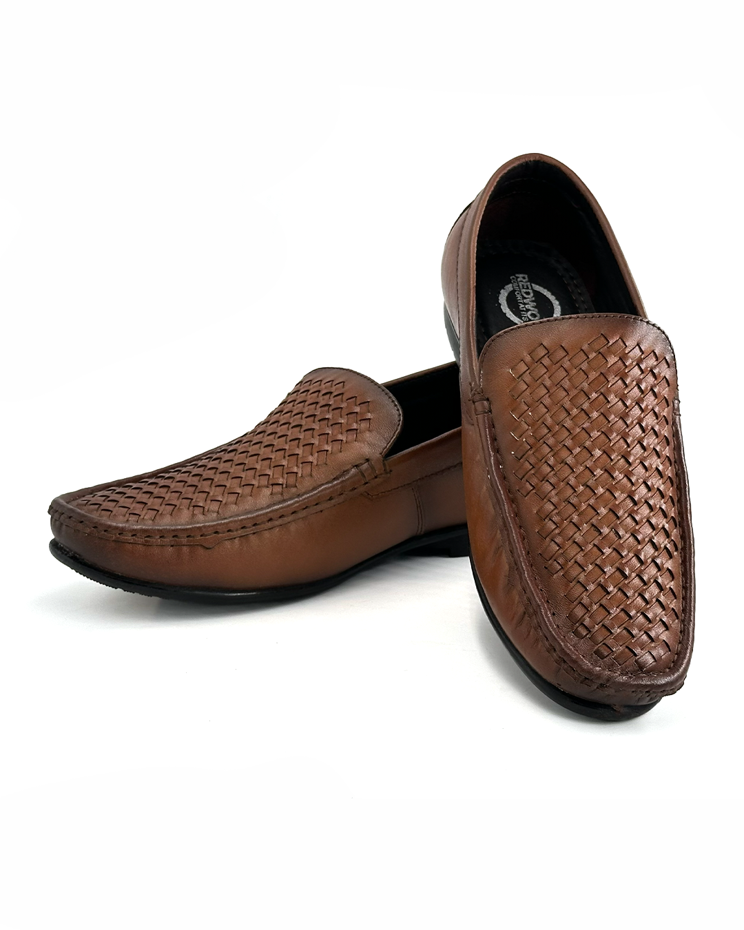 Refined Woven Loafers - RED WOOD 1101