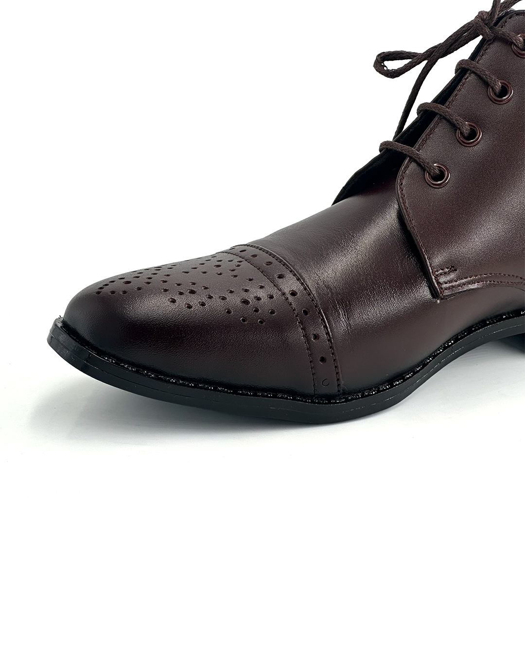 Stylish Brogue Ankle Boots - APOLLO 3037