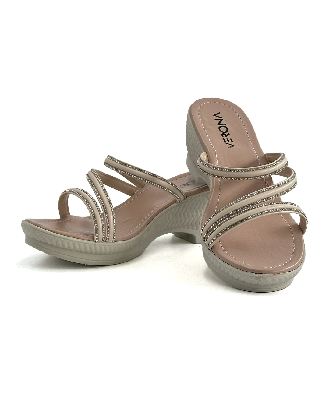 Strappy Low Wedge Sandals - Verona K1