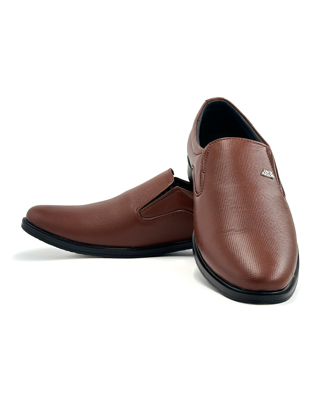 Executive Genuine Leather Embossed Slip-On with Hardware Detail - JACK ARROW 504