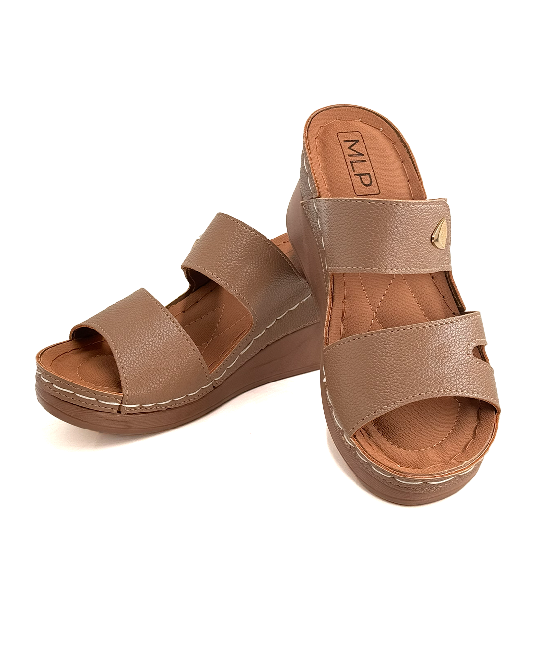 Dual Strap Slip-On Wedge Sandals - MLP CB3267