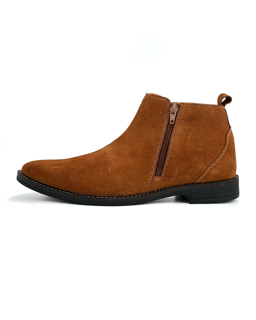 Suede Ankle Boots with Side Zipper - FLEXMAX CBS2701