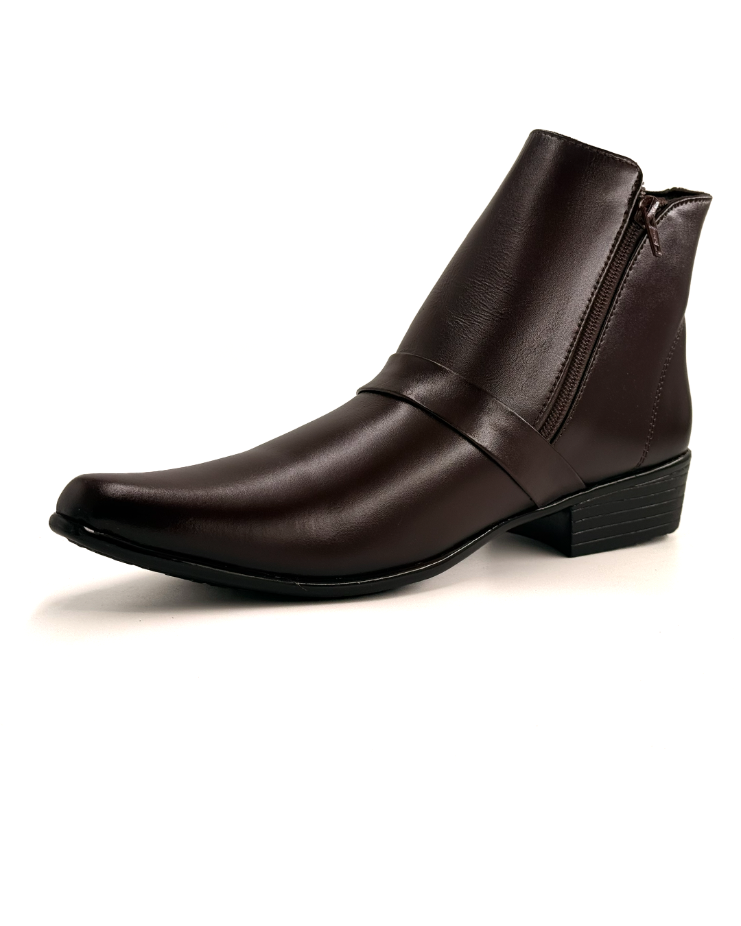 Pointed Toe Leather Ankle Boots - Apollo 2065